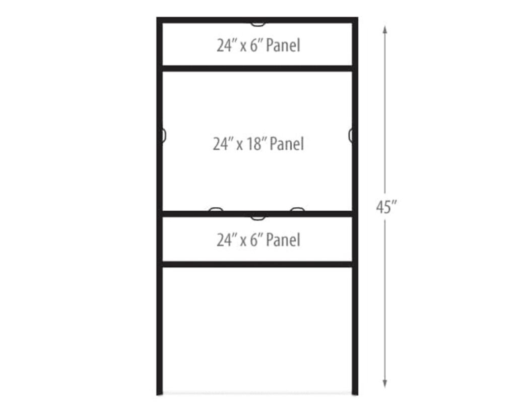Rogue Graphics examples of H-Frame sign frames for Boise, Meridian and Nampa.