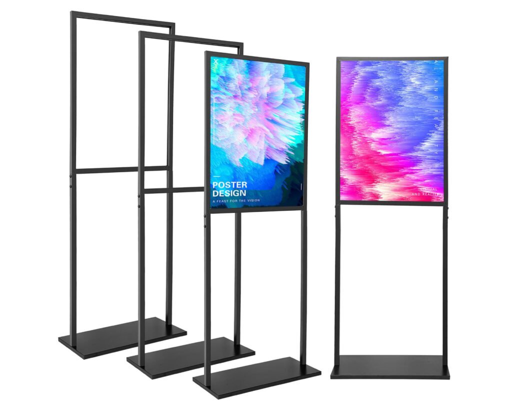 Rogue Graphics examples of Poster Holder Stands sign frames for Boise, Meridian and Nampa.