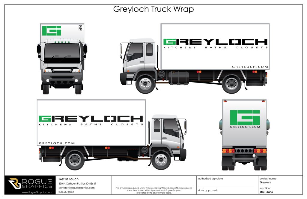 Rogue Graphics examples of custom graphic design proofs for developers Boise, Meridian and Nampa.