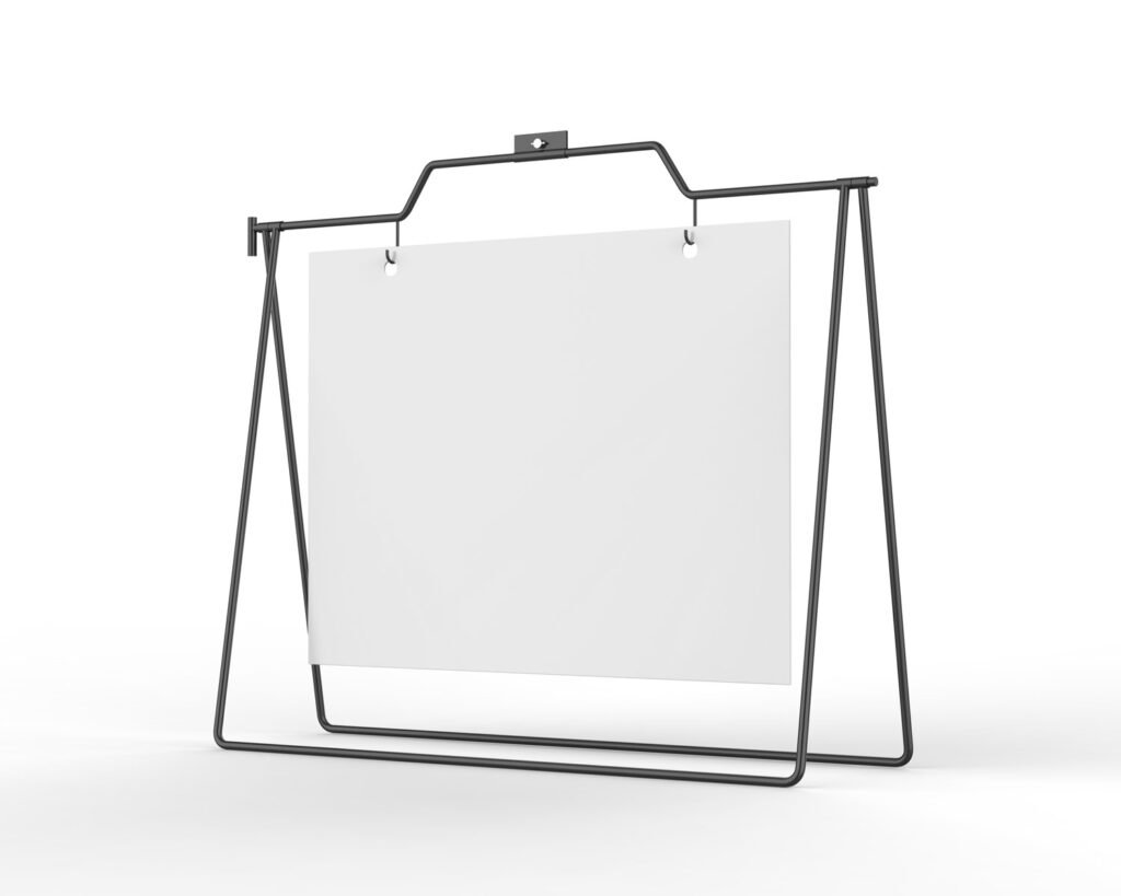 Rogue Graphics examples of Swinging A-Frame sign frames for Boise, Meridian and Nampa.